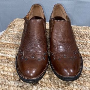 Born Leather Style Cowboy Western Booties size 6.5
